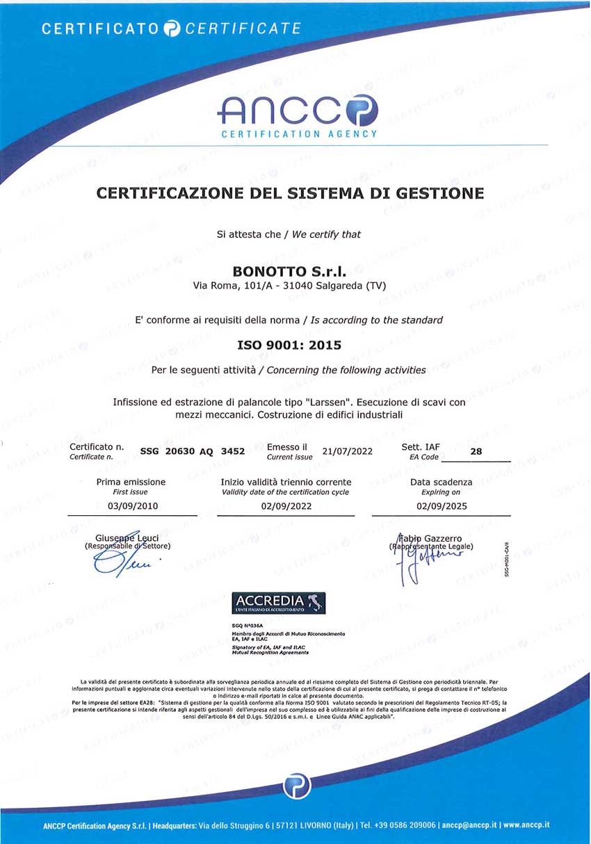 Certificazione ISO 9001